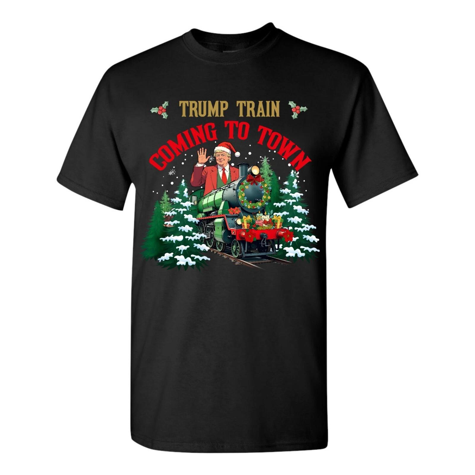 President Donald Trump Shirt COMING TO TOWN MERRY CHRISTMAS WIN MAGA TRUMP 47 XXXL