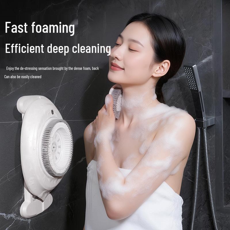 Automatic Wall-Mounted Smart Shower: Portable Electric Shower, Bath Brush, Back Scrubber, and Multi-Functional Body Scrubber