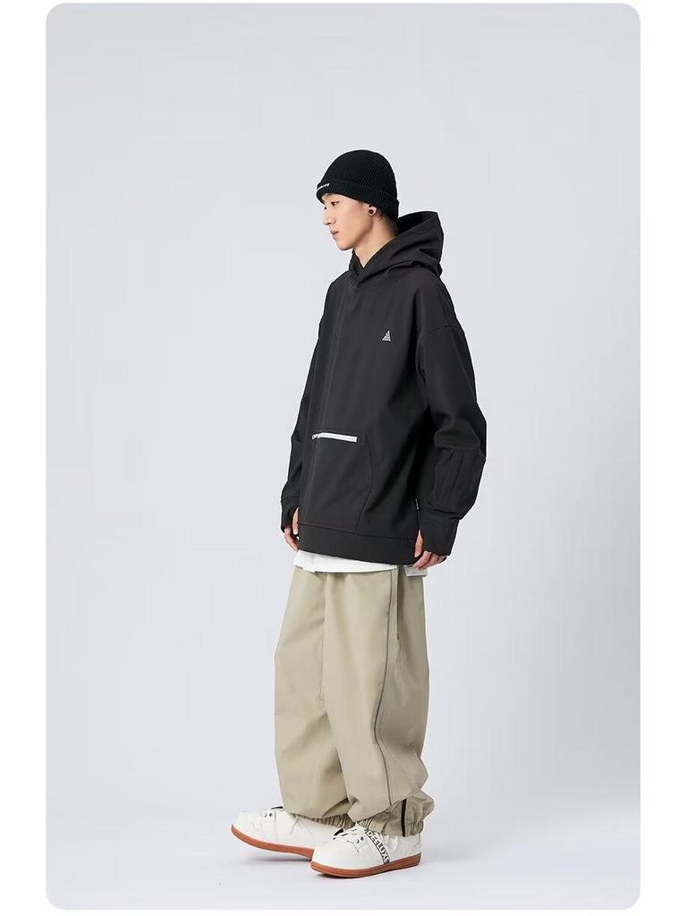 Men's Casual Loose-Fit Pants: Trendy, Versatile, with Cuffs for Spring & Autumn