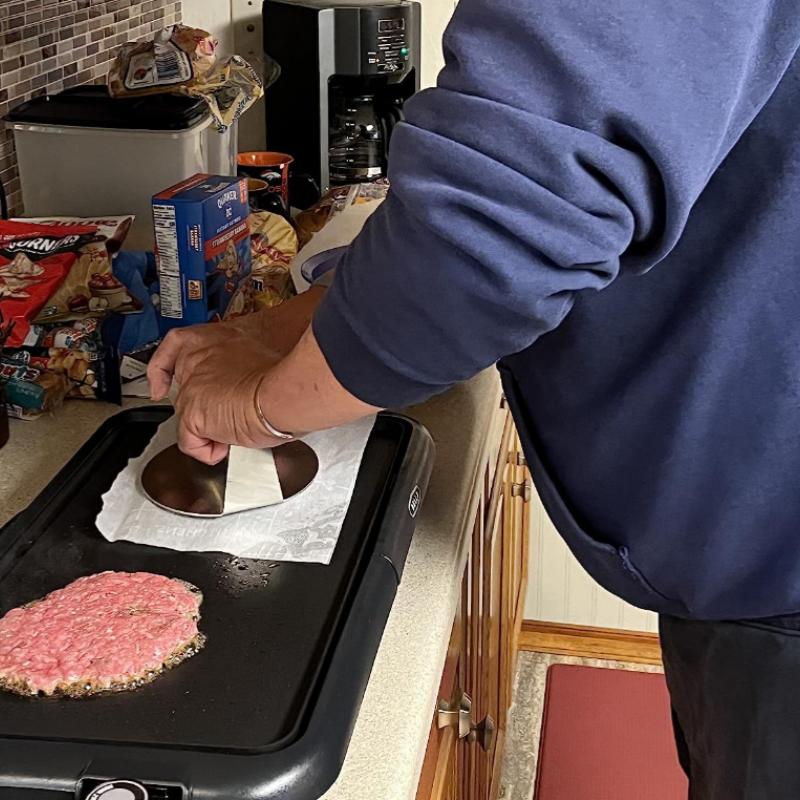 Non-Stick Meat Burger PressStainless Steel Hamburger Meat Press Circular Burger Kitchen Tool Meat Press Accessories