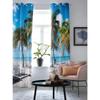 Idyllischer Sommer Outdoor Strand Luxus Fenstervorhang für Wohnzimmer Schlafzimmer Heimdekor Küche für Fenstervorhänge