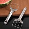 Watermelon Slicer Three-Cut Watermelon Cutting Tool Stainless Steel Fruit Cutter Gadget For Daily Home Outdoor Picnic Camping