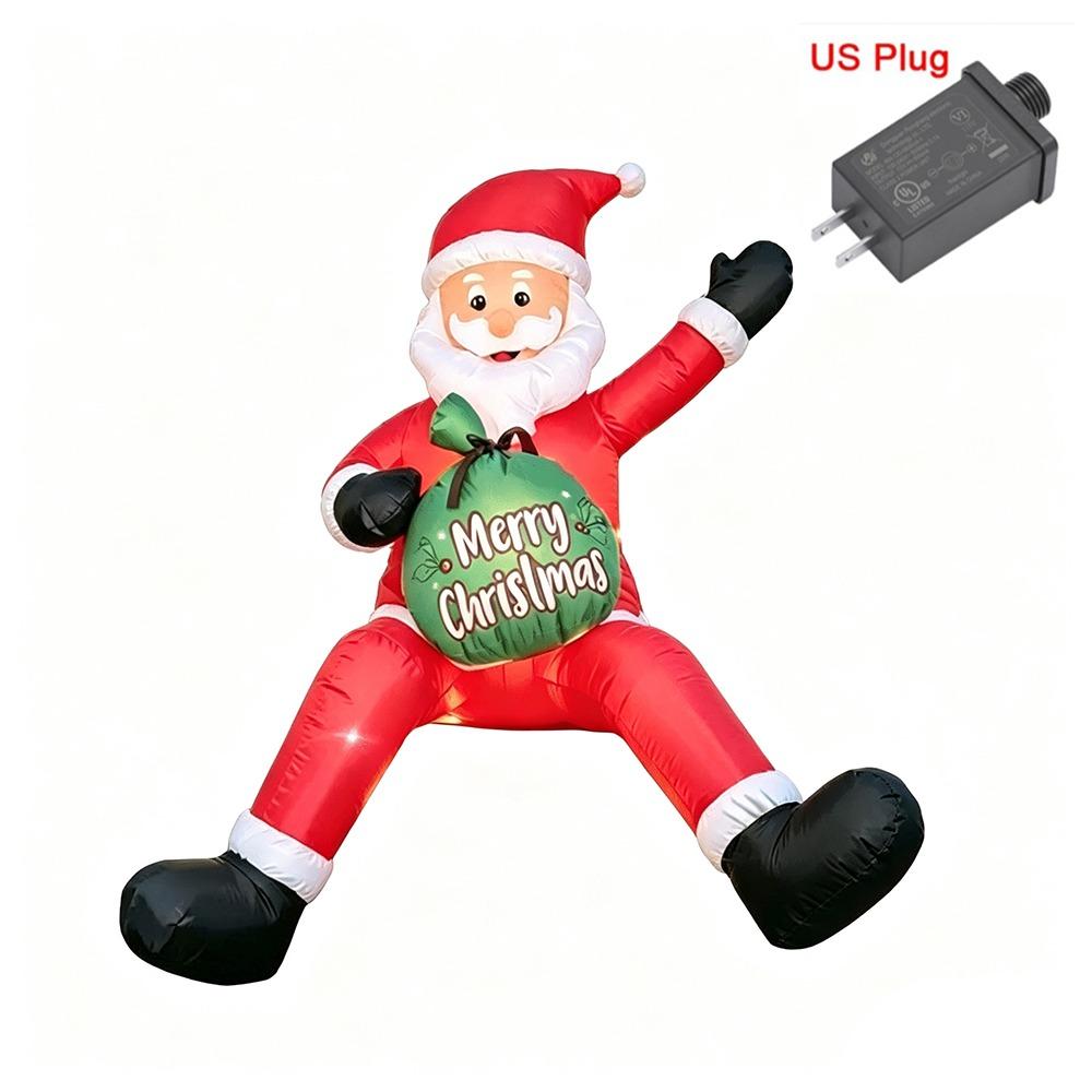 Oxford Christmas Inflatable Dolls LED Light Inflatable Model Toys Lighted Dolls Garden Party