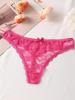 4PCS Sexy Women's Thongs Transparent Women Panties Sexy Lace Underwear Solid Floral G-String Female Underpants Lingerie
