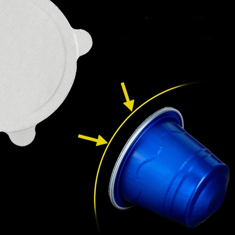 100 Pack Aluminum Foil Pods Covers Coffee Pods Foil Lids Coffee Sealers Coffee Pods Stickers Aluminum Foil Cover Set