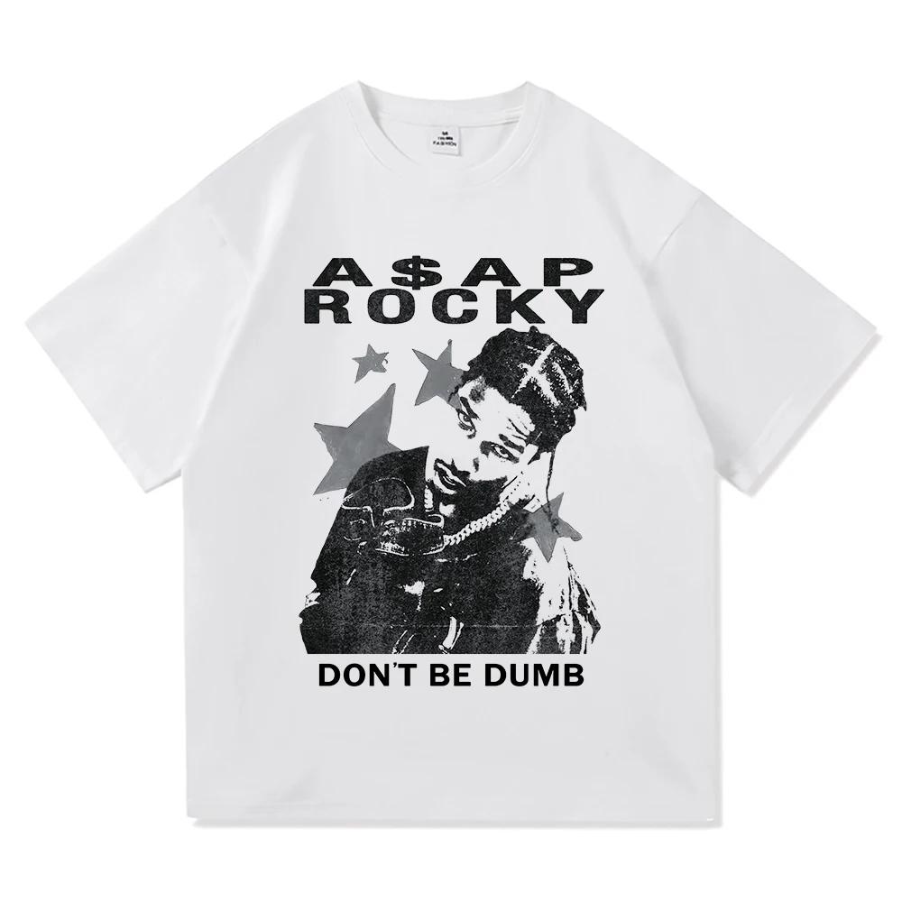 A Rocky 2026 New Album Dont Be Dumb Tee Shirt Fashion Unisex Women Clothing Harajuku High Quality Tops Cotton TShirts Vintage
