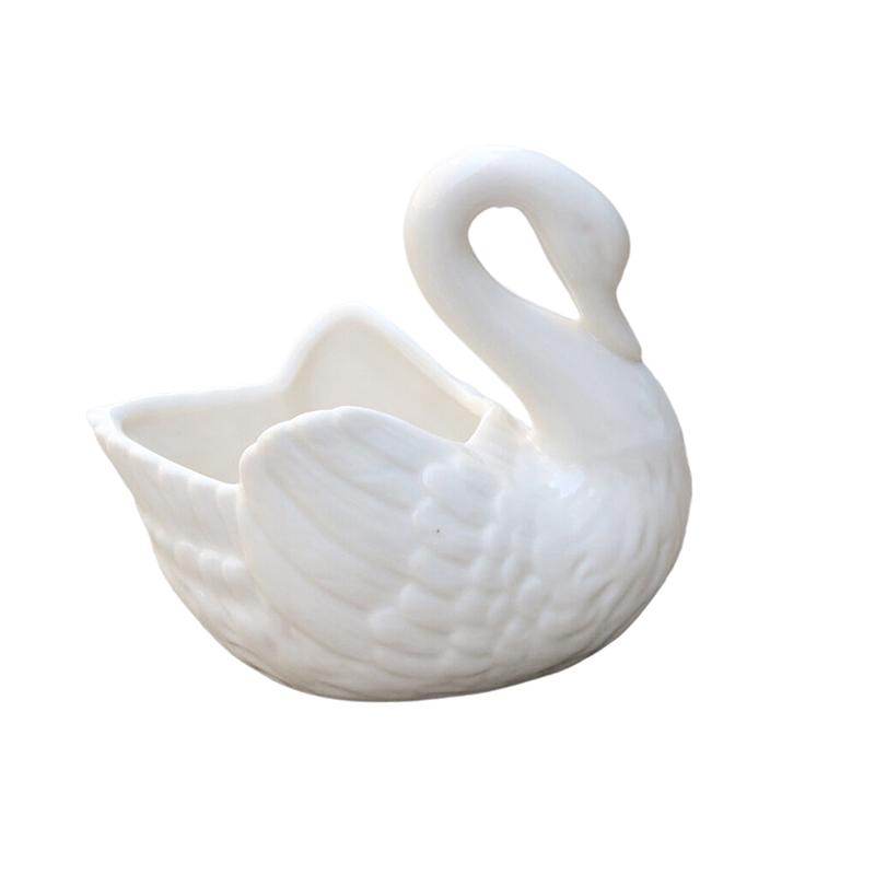 

Лебедь многофункциональный подсвечник цветочный горшок держатель для свадебного подарка украшение для дома коробка для хранения конфет ювелирных изделий белый