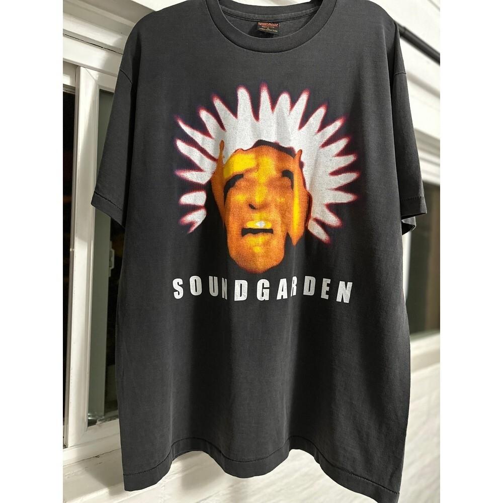 Soundgarden Kapela Díra Slunce Vzácný Design Černé Unisex Tričko Reprint S-5XL KH12861 Unisex Tričko