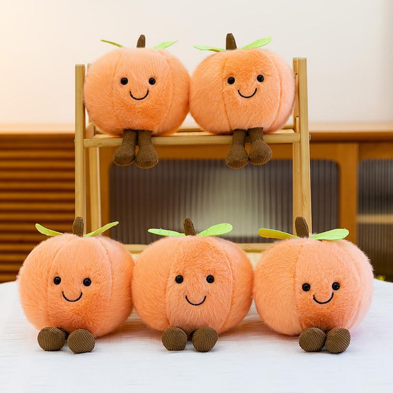 Peach Plush Toy Soft Stuffed Animal Kids Cartoon Character Gift For Children