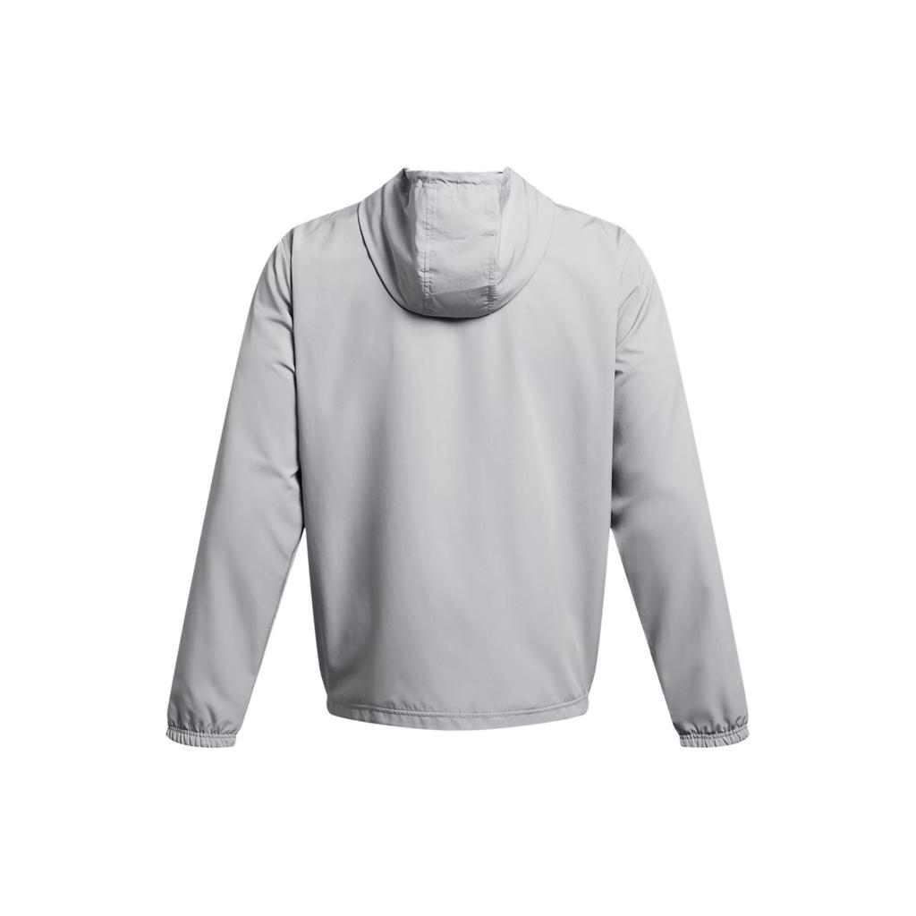 Under Armour UA Sportstyle Logo Print Breathable Hooded Long Sleeve Windbreaker Men Outerwear Gray 1361621-012