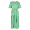 Modisches, lockeres und schönes Kleid mit Rundhalsausschnitt und Blumenmuster für Damen