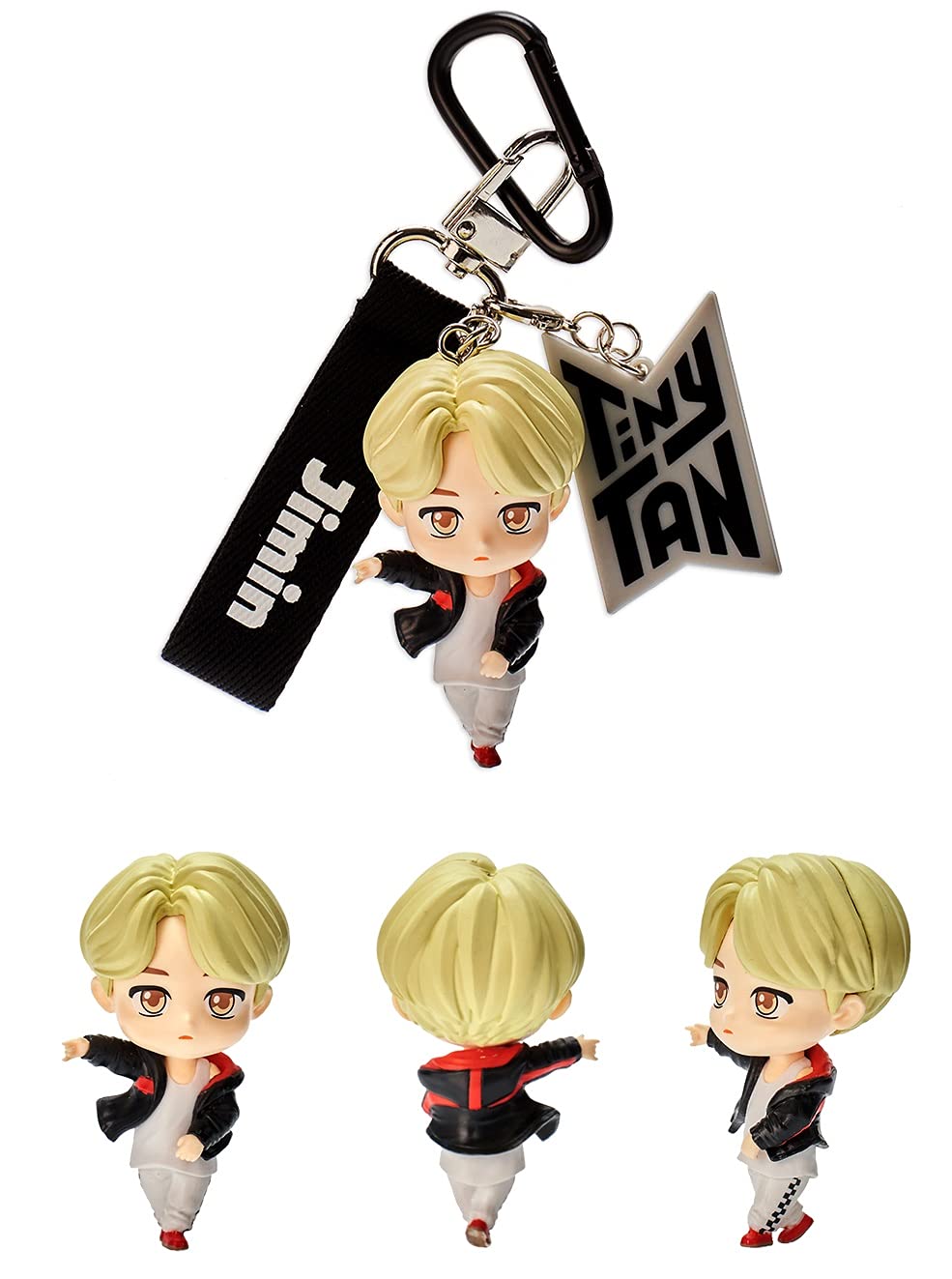

6708 BTS Tinytan Figure Keychain Keyring Kpop Goods Bag Accessory Official Authentic Figurine, Jimin, Large
