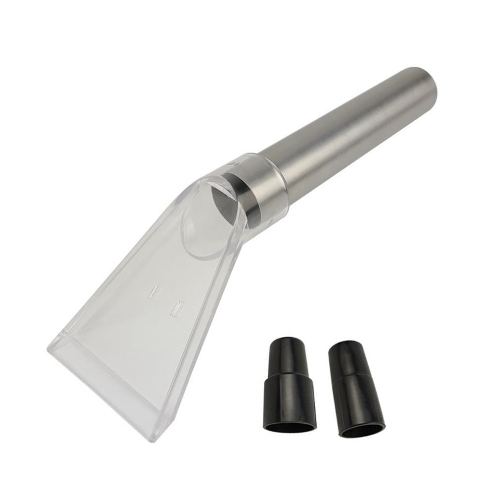 Sofa Carpet Vacuum Cleaner Suction Connector Tool, Silver+Transparent, Set A/B/C, Stainless Steel Tube 210mm 38mm OD, Suction