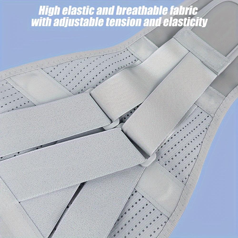 Ortezę pleców na ból lędźwiowy–Stalowe wsparcie z regulowaną kompresją, Pas podtrzymujący lędźwie dla mężczyzn i kobiet, Oddychająca orteza lędźwiowa z