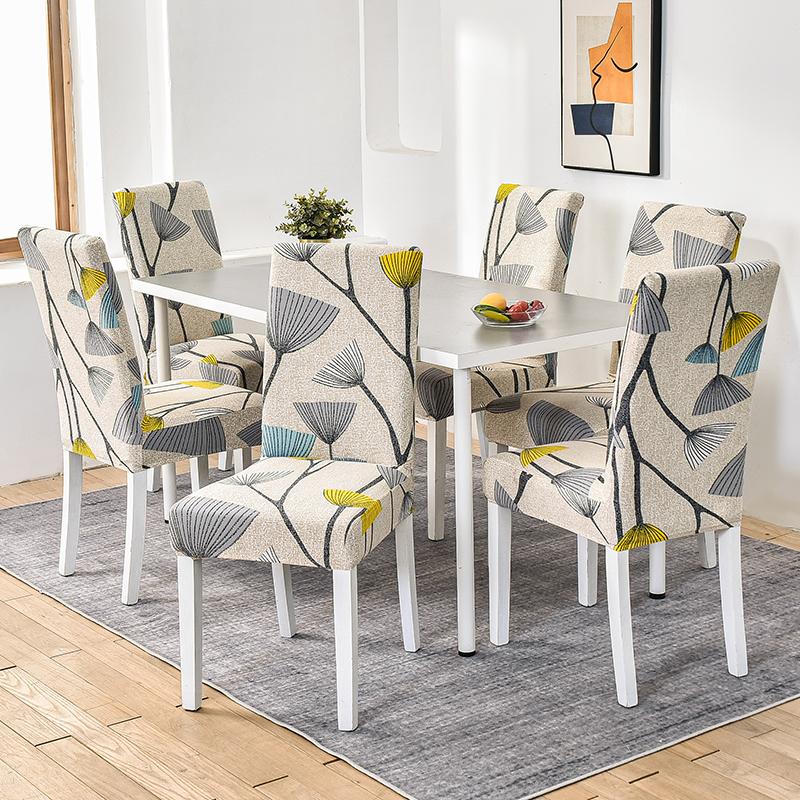 Stretchy Patterned Dining Room Chair Covers Set Of 1, Washable Dining Chair Covers, Great Decor For Home El Party Banquet