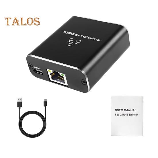 Ethernet Splitter, 100Mbps High Speed Netzwerk Verteiler, Universeller Plug-Play Gigabit Ethernet Splitter, LAN Splitter mit USB Stromkabel