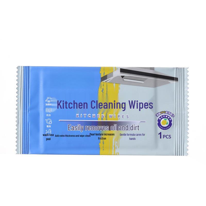 Large Thickened Kitchen Wipes: Strong Oil & Stain Removal, Disposable Wet Wipes for Range Hoods & Stoves