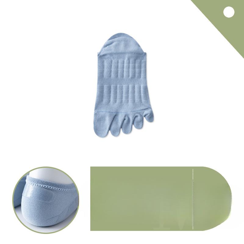 Five-fingered Men's Short Socks, Summer Thin Mesh Breathable and Anti-slip Sports Toe Boneless Men's Cotton Socks, Summer Boat Socks