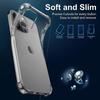 Coque pour iPhone 14 Pro Max - Silicone - Antichoc - Transparent - 2 Verres Trempés Inclus