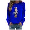  Winter Womens Casual Tops Ladies Print Sweatshirt Blouse Tee Sweater