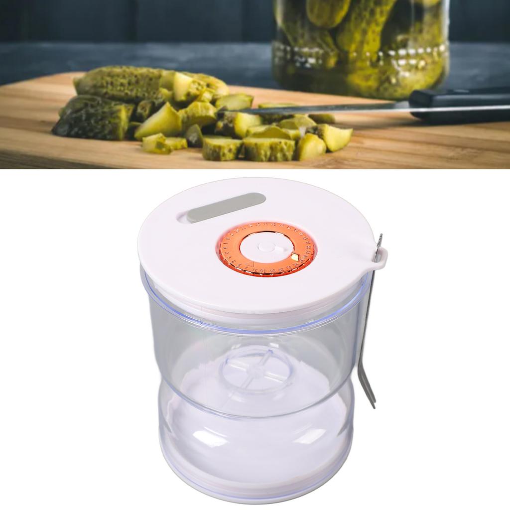 Pickle and Olive Jar with Strainer Flip Anti Slip Leak Proof Hourglass Pickle Juice Separator Jar with Fork for Home