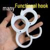 S-Shaped No-Drill Kitchen & Bathroom Hook - Plastic White Cabinet Hanger