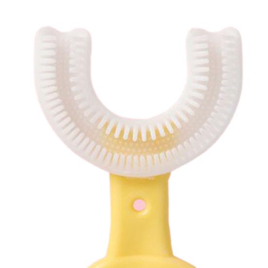 Kinderzahnbürste Kreative Form Arbeitssparende TPE U-förmige Kleinkind-Bleaching-Reinigungszahnbürste für zu Hause