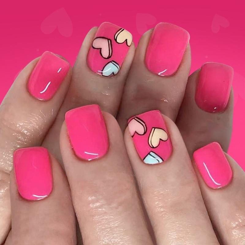 24Pcs Fashionable Press On Nail with Artistic Detail Quick Wear False Nail Modern Women Multiple Occasions