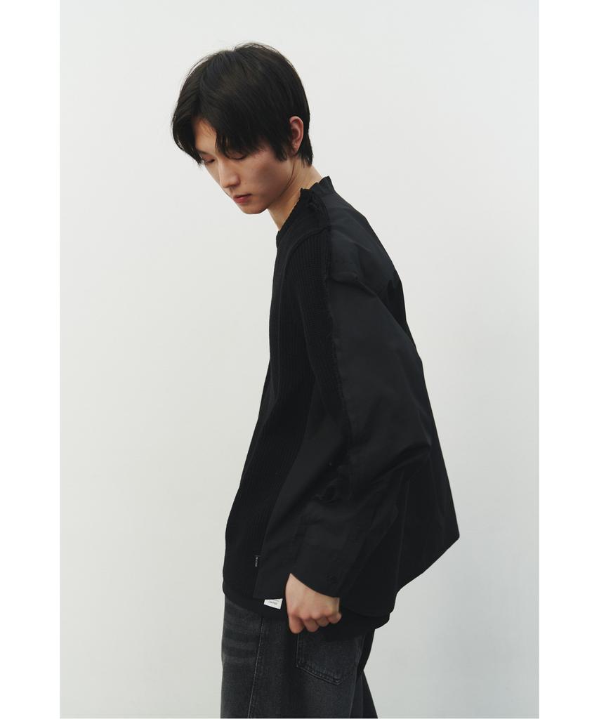 RECODE Back Shirt Knit Top_Rkwas25615Bkx