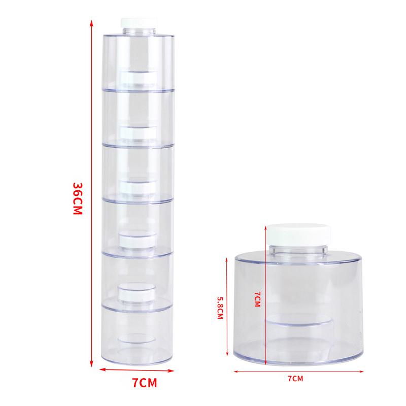 6 stuks/set Kruidenpot Peperstrooier Doos Kruidentoren Kruiden- & Specerijengereedschap Transparante Kruidenblikken Keukenrek Condimentflessen