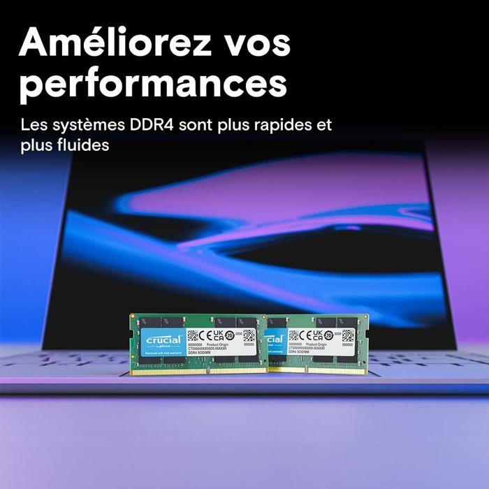 Mémoire vive DDR4 SDRAM 32 Go 3200 MHz (PC4-25600) CL22 DRX8 UNBUFF SODIMM 260P - Noir