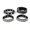 3Pcs/Set Hip Hop Spike Rivets PU Leather Bracelet for Men 2026 New Trend Goth Wristband Bangle Grunge Jewelry Steampunk