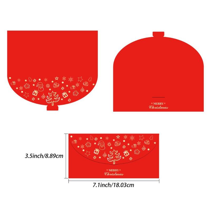 2/5Pcs Gold Foil Designed Red Envelope Bags Christmas Blessing Lucky Money Bags Christmas Party Supplies Happy New Year Gifts