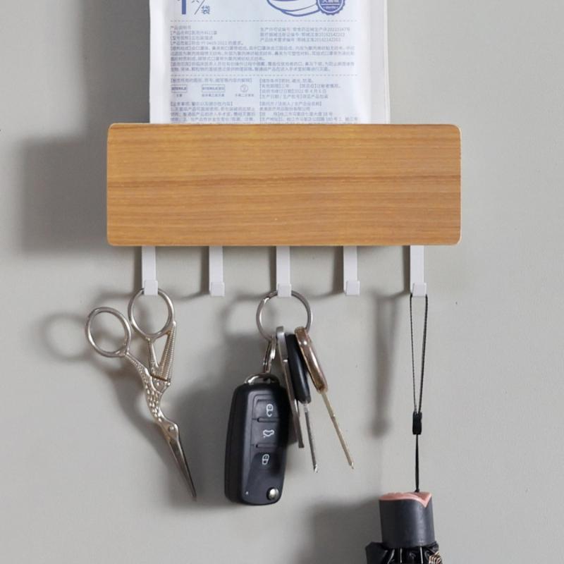 Vintage Wooden Key Holder Wall Mounted Decorative Key Organizer Hanger for Housewarming Gift Home Decor