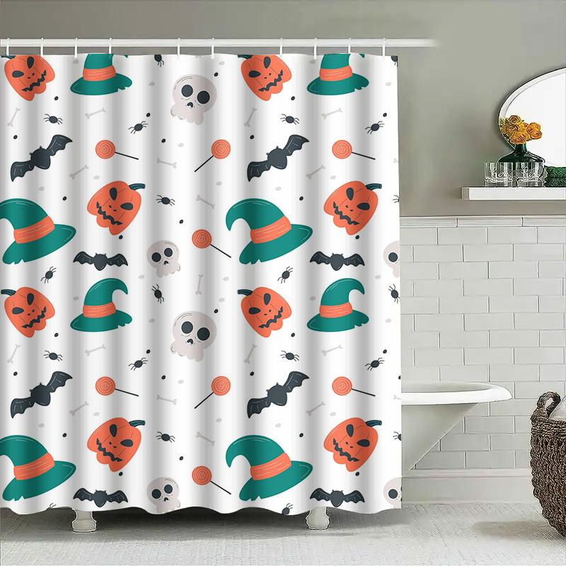 

Tuniu Halloween Bat Witch Kids Baby Shower Curtain Cute Spooky Decor Room Window Curtain W60H190(CM)-1 Pcs