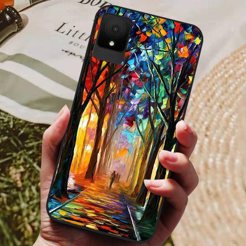 For TCL 502 Case Shockproof Soft Silicone TPU Bumper for TCL 502 Global Cover Cat Luxury  TCL502 Cute Cartoon Shell