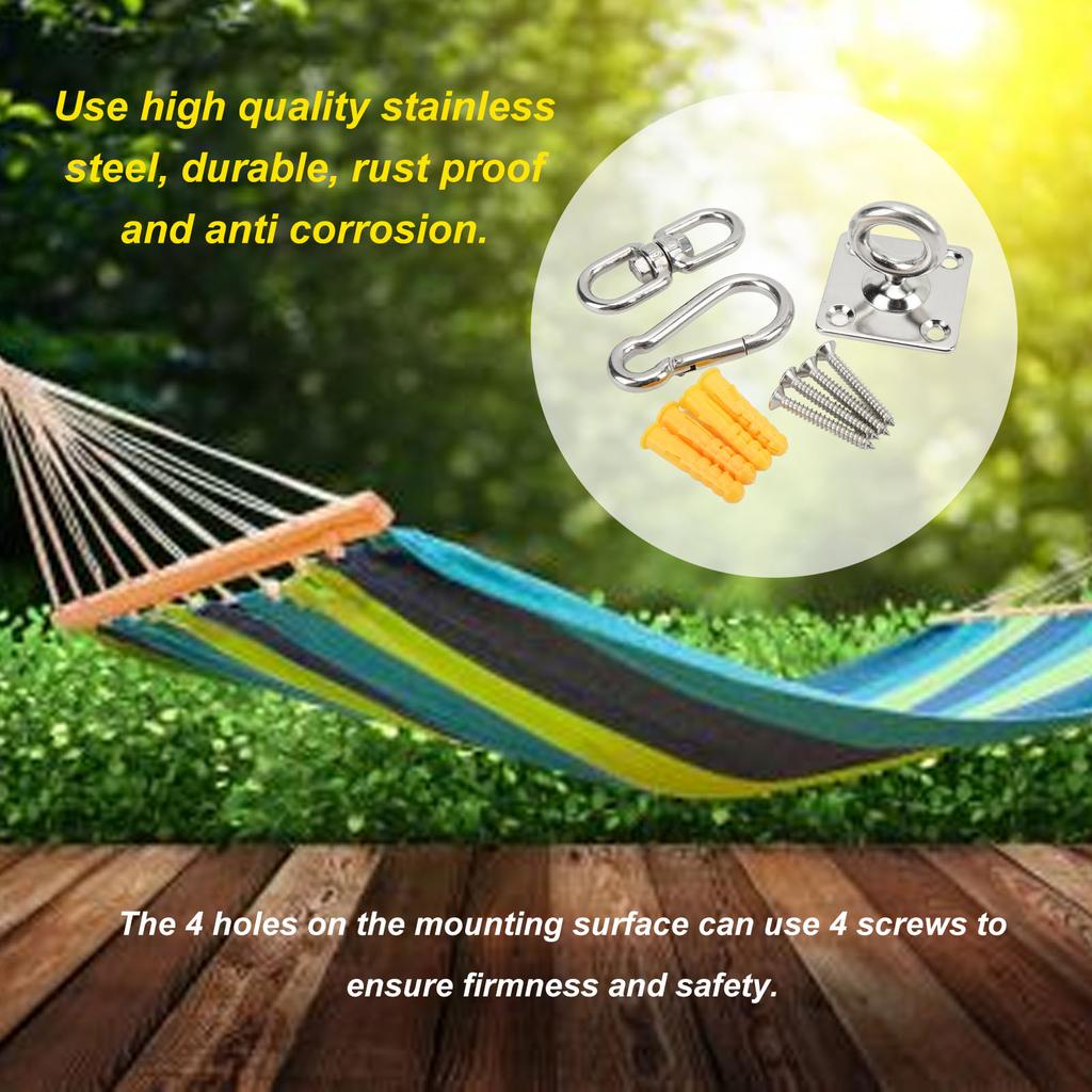Hammock Chair Hanging Kit Stainless Steel Swing Ceiling Mount Set for Yoga Hammock Punching Bag