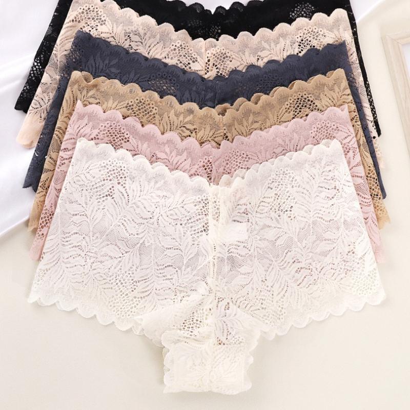 Women Lace Panties Lace Low Waist Transparent Underpants Comfortable Invisible Panties Sexy Breathable Ladies Briefs