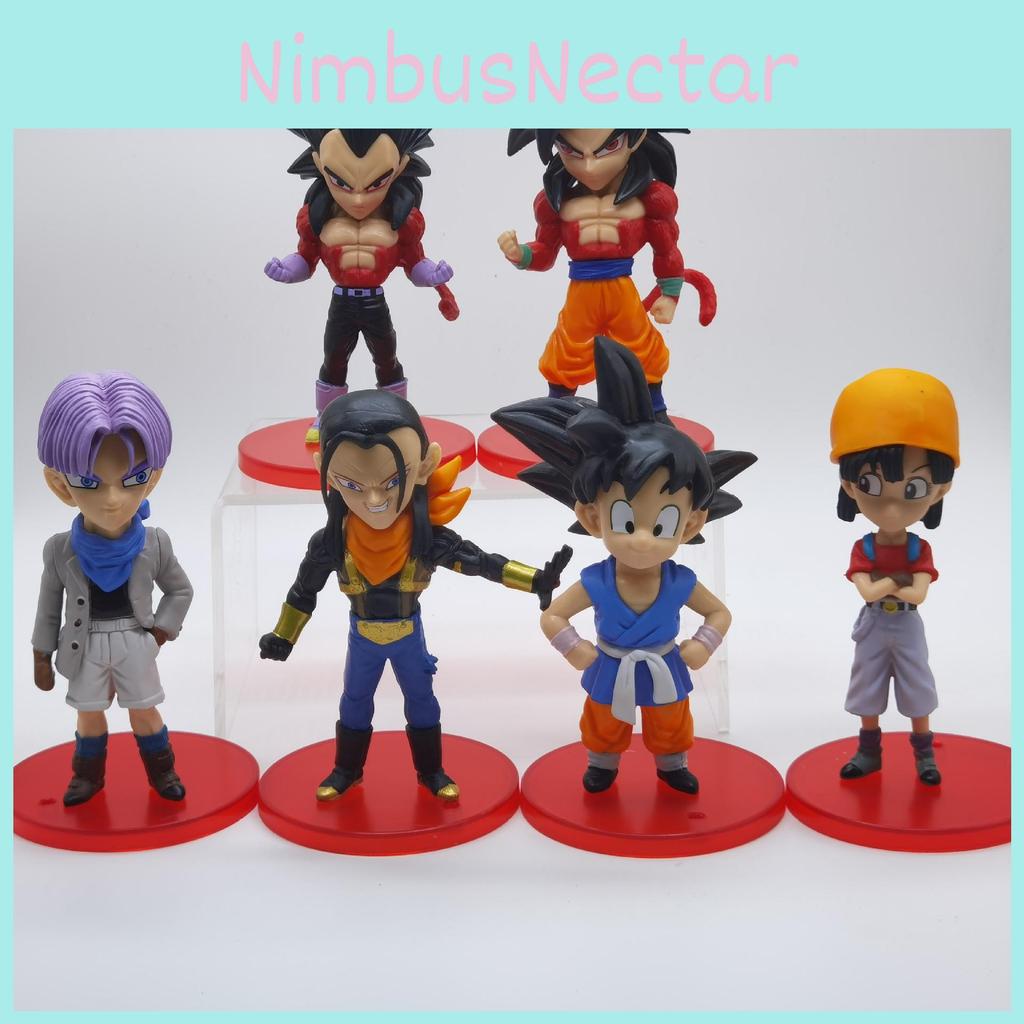 Limited Edition Dragon Ball Pvc Action Figures Including Goku Trunks Vegeta And Bulma 7.5cm