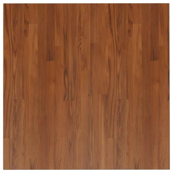 343078 vidaXL Dessus de table carré Marron foncé 80x80x4cm Bois chêne traité