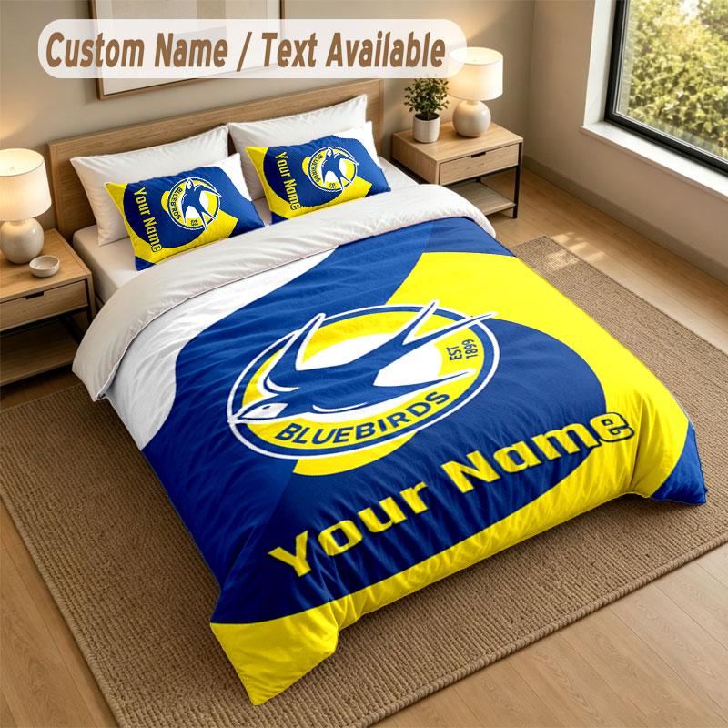 Bedding Set 1 Duvet Cover 2 Pillowcases Cardiff City Print Soft Bed Linen Bedroom Decor