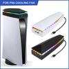 White Upper Cooling Fan Base Game Cooler Stand Bracket with RGB Atmosphere Colorful Lighting LED for PS5 Console with Dust Cover