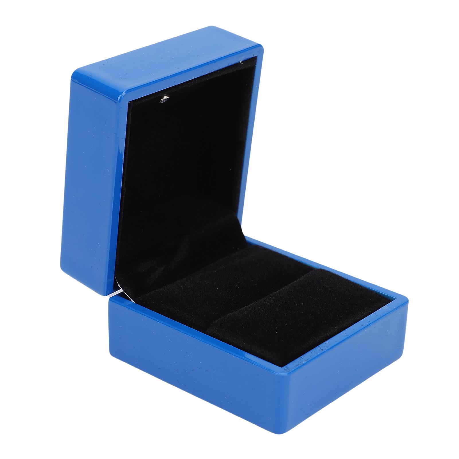 

LED Box Luxury High Gloss Finish Jewelry Display Engagement Box with Light for Proposal Wedding