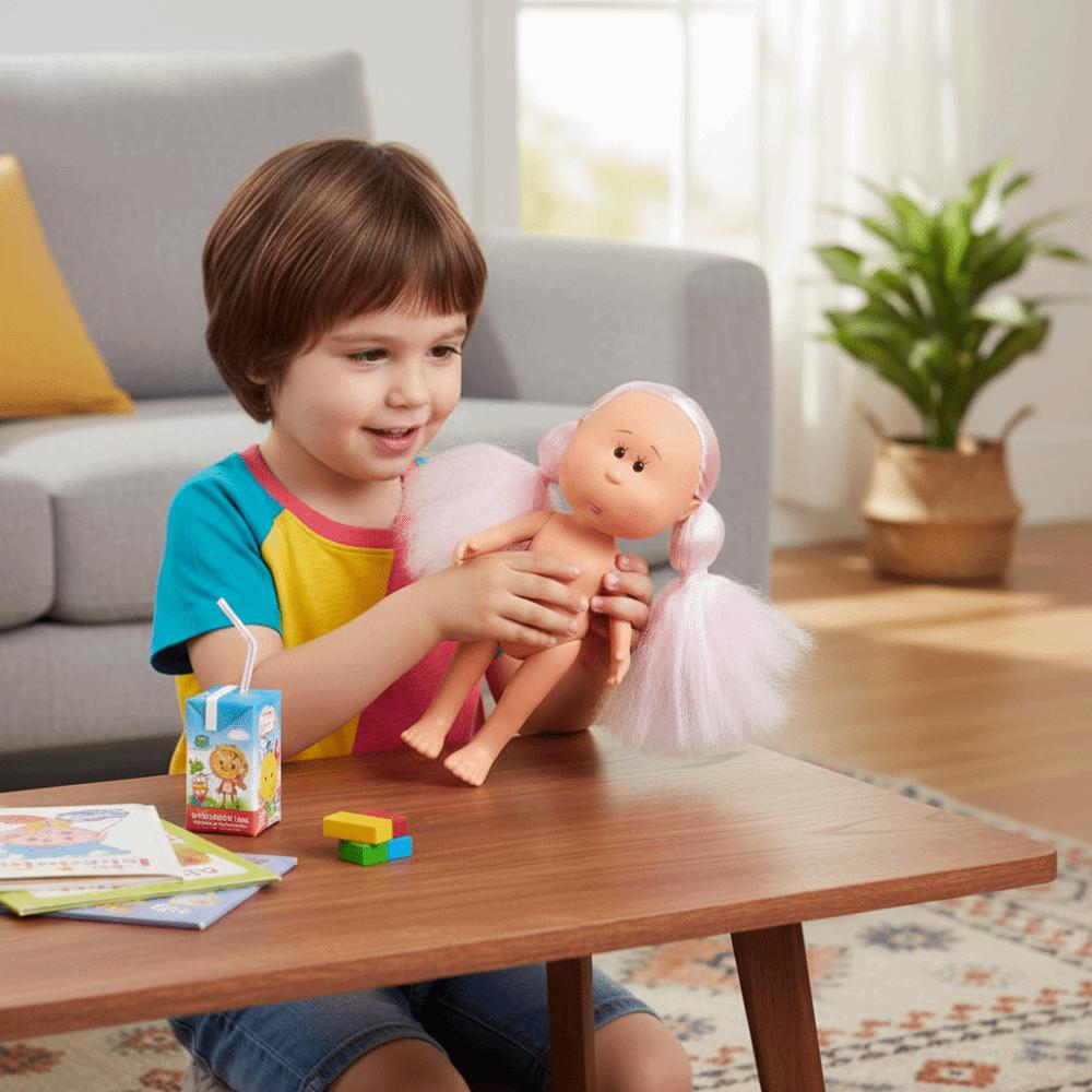 Curly Hair Mia Potato Dolls Dress Up Action Figure Body Fashion 24cm Bean Eye Vinyl Doll  DIY Toys