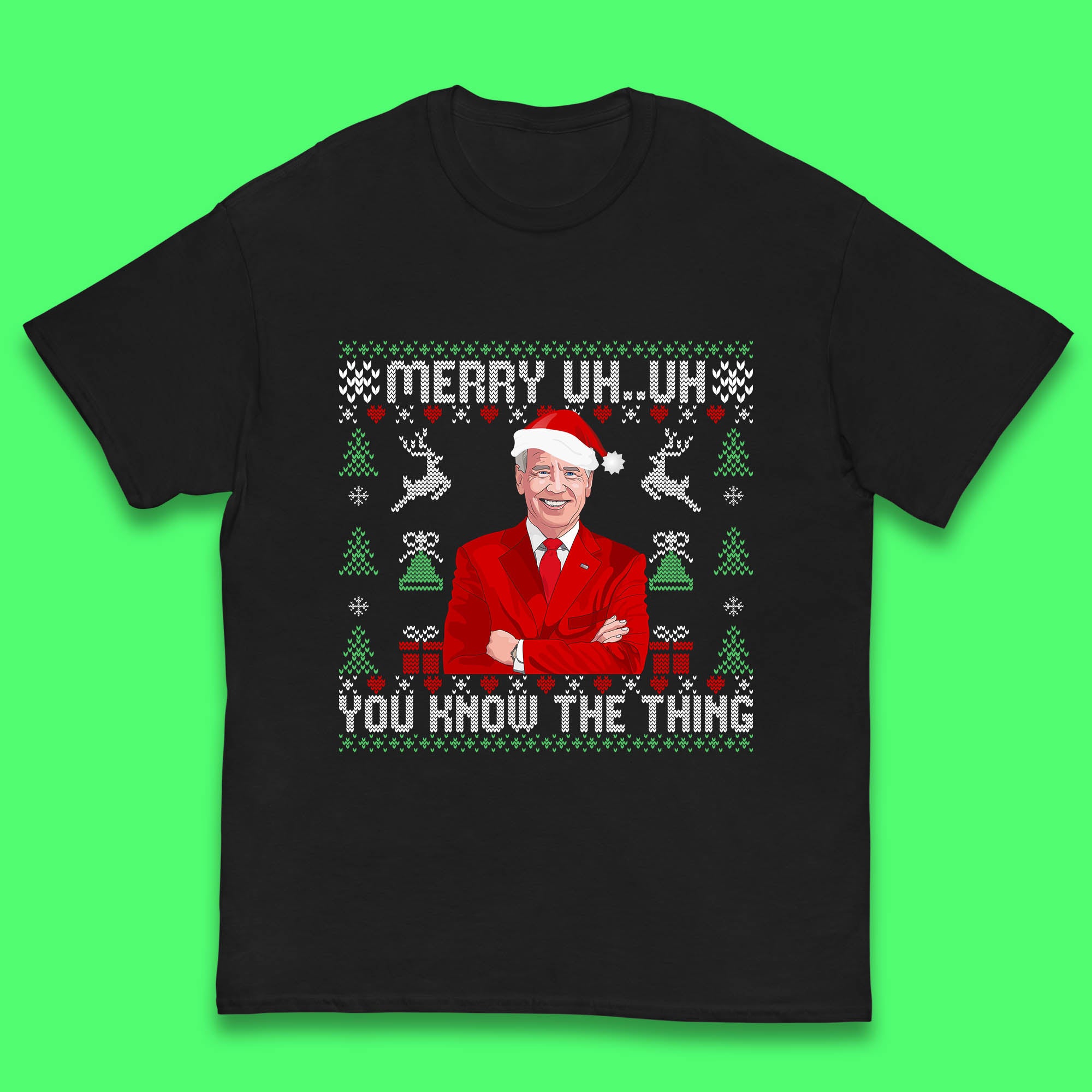 Christmas Joe Biden Kids T Shirt 140