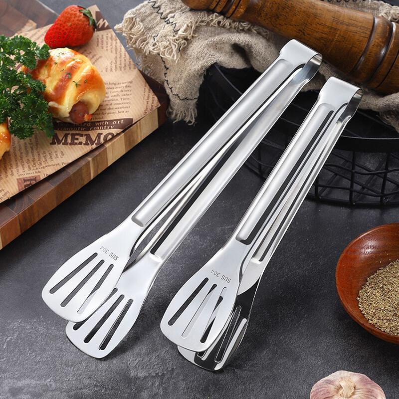 Stainless Steel BBQ & Serving Food Tongs