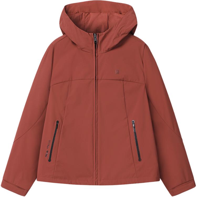 

Fila White Minimalist Fashion Casual Sports Everyday Versatile Comfortable Loose Woven Hooded Jacket Women Jacket F11W533702FWI L