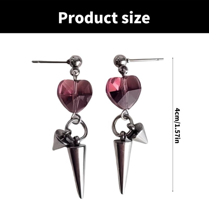 Elegant Cone Studs Earrings Featuring Delicate Heart Design Perfect for Fashion Forward Women and Trendsetters