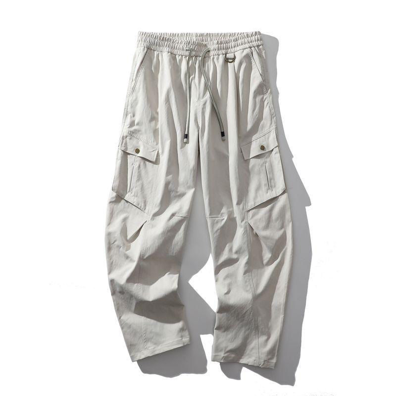 American Retro Mountain-Style Functional Wide-Leg Work Pants for Men, Spring and Autumn Loose Pants, Export Men's Casual Long Pants