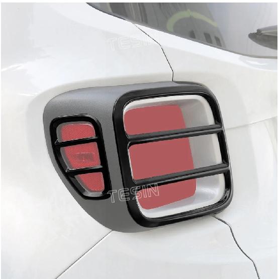 TESIN Lamp Hoods for Jeep Renegade 2016 Up Metal Car Tail Light Guard Cover Accessories for Jeep Renegade Sticker Exterior Parts
